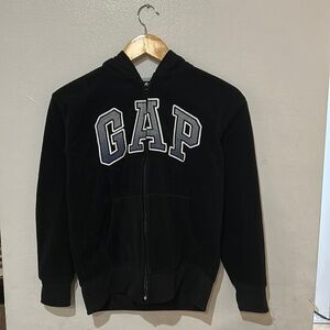 Black and white rare gap zip hoodie
